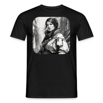 Fille fantastique cool - T-shirt homme - noir - Devant - AI Model Male 178 light (178cm)