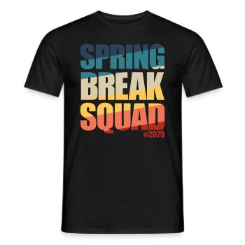 Spring Break Squad #2025 Retro Spring Break 2025 - Männer T-Shirt - Schwarz - Vorne - AI Model Male 178 light (178cm)
