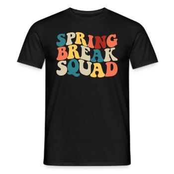 Spring Break Squad Retro Spring Break 2025 - Männer T-Shirt - Schwarz - Vorne - AI Model Male 178 light (178cm)