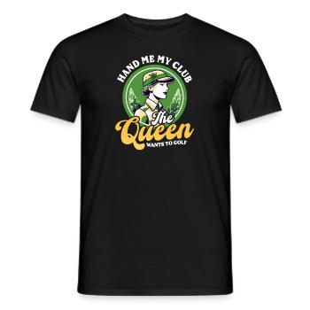 Golfen Mama Hand Meine Club-Königin Will Golf - Männer T-Shirt - Schwarz - Vorne - AI Model Male 178 light (178cm)