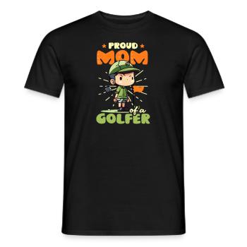 Golfen Mama Stolze Mutter des Golfers - Männer T-Shirt - Schwarz - Vorne - AI Model Male 178 light (178cm)