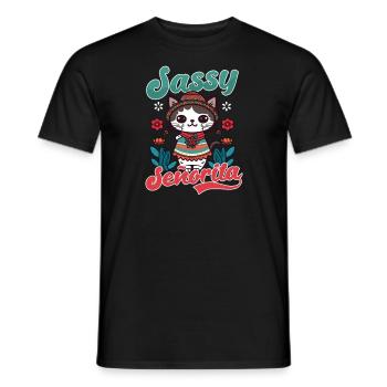 Cinco De Mayo Cat Senorita - T-shirt homme - noir - Devant - AI Model Male 178 light (178cm)