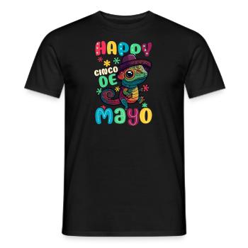 Cinco De Mayo Happy Cinco Mayo Caméléon - T-shirt homme - noir - Devant - AI Model Male 178 light (178cm)