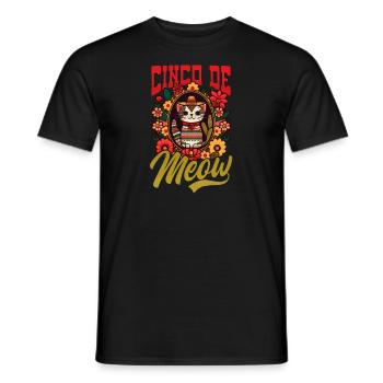 Cinco De Mayo Cinco De Meow - T-shirt homme - noir - Devant - AI Model Male 178 light (178cm)