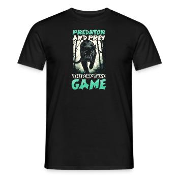 Photographe animalier Prédateur Proie La Capture Ga - T-shirt homme - noir - Devant - AI Model Male 178 light (178cm)