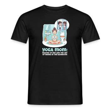 Yoga Maman Maître Du Zen Et De L’art De Se Cacher - T-shirt homme - noir - Devant - AI Model Male 178 light (178cm)