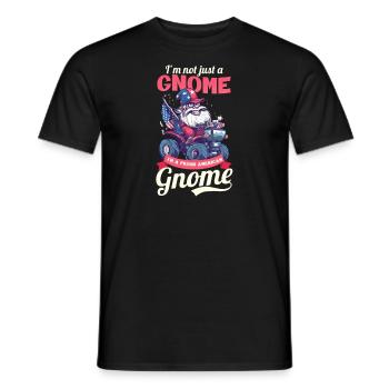 4. Juli Amerikanischer Gnom Nicht Gnom Stolzer Amerikaner - Männer T-Shirt - Schwarz - Vorne - AI Model Male 178 light (178cm)