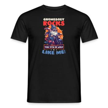 4 juillet Gnome américain Gnome Gnome Rocks Like Me - T-shirt homme - noir - Devant - AI Model Male 178 light (178cm)