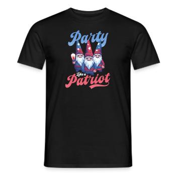4 juillet : Fête des gnomes américains comme un patriote - T-shirt homme - noir - Devant - AI Model Male 178 light (178cm)