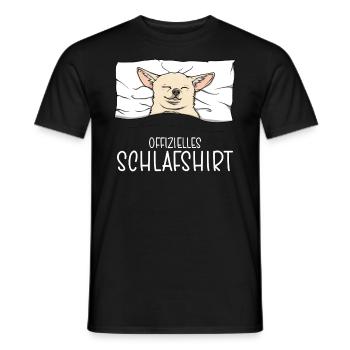 Chemise de nuit officielle Pyjama Chihuahua - T-shirt homme - noir - Devant - AI Model Male 178 light (178cm)