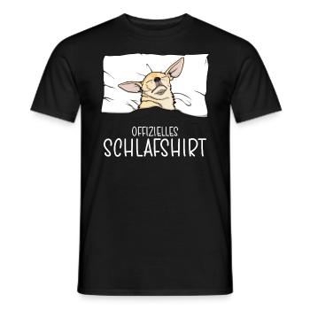 Chemise de nuit officielle Pyjama Chihuahua - T-shirt homme - noir - Devant - AI Model Male 178 light (178cm)
