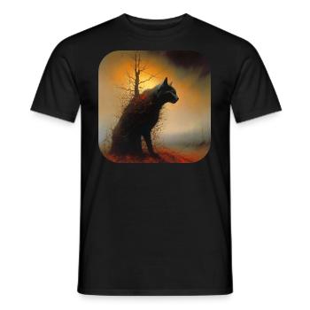 Schwarze Horror Katze - Männer T-Shirt - Schwarz - Vorne - AI Model Male 178 light (178cm)