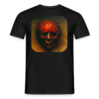 Düsterer Horror Gesicht - Männer T-Shirt - Schwarz - Vorne - AI Model Male 178 light (178cm)