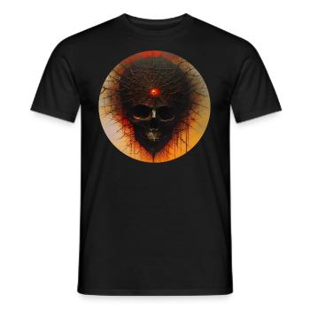 Dark Horror Skull - Men's T-Shirt - black - Front - AI Model Male 178 light (178cm)