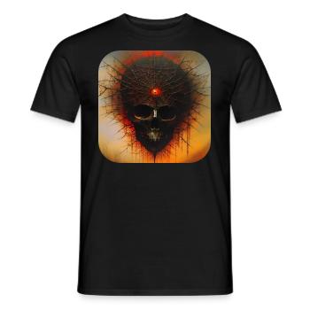 Düsterer Horror Totenkopf - Männer T-Shirt - Schwarz - Vorne - AI Model Male 178 light (178cm)