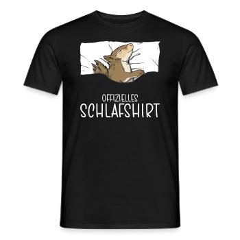 Official Sleep Shirt Squirrel Pajamas - Men's T-Shirt - black - Front - AI Model Male 178 light (178cm)