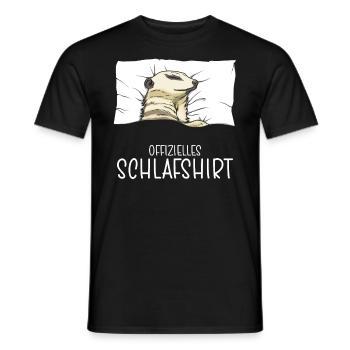 Chemise de nuit officielle Pyjama suricate - T-shirt homme - noir - Devant - AI Model Male 178 light (178cm)