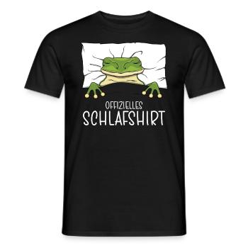 Chemise de nuit officielle Pyjama grenouille - T-shirt homme - noir - Devant - AI Model Male 178 light (178cm)