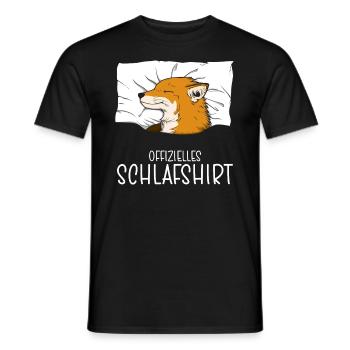 Chemise de nuit officielle Pyjama Fox - T-shirt homme - noir - Devant - AI Model Male 178 light (178cm)