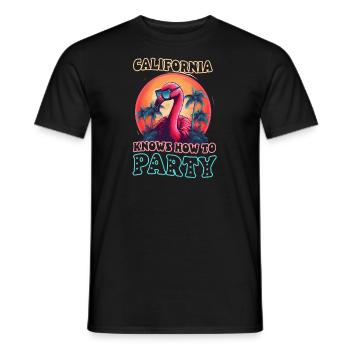 California Lover La Californie sait comment faire la fête - T-shirt homme - noir - Devant - AI Model Male 178 light (178cm)