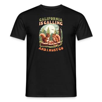 California Lover California Call I Go - Männer T-Shirt - Schwarz - Vorne - AI Model Male 178 light (178cm)