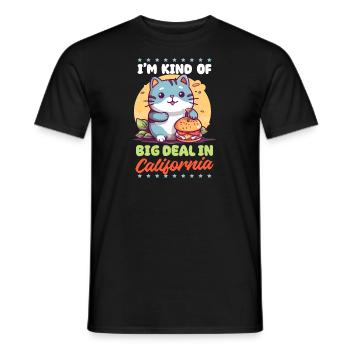 L’amant de la Californie est une sorte de grosse affaire en Californie - T-shirt homme - noir - Devant - AI Model Male 178 light (178cm)