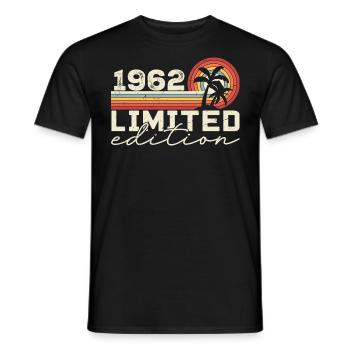 Vintage 1962 Cadeau Anniversaire 1962 Retro 1962 - T-shirt homme - noir - Devant - AI Model Male 178 light (178cm)