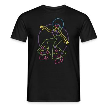 Soul Sista Retro Discokugel Vintage Disco Damen - Männer T-Shirt - Schwarz - Vorne - AI Model Male 178 light (178cm)