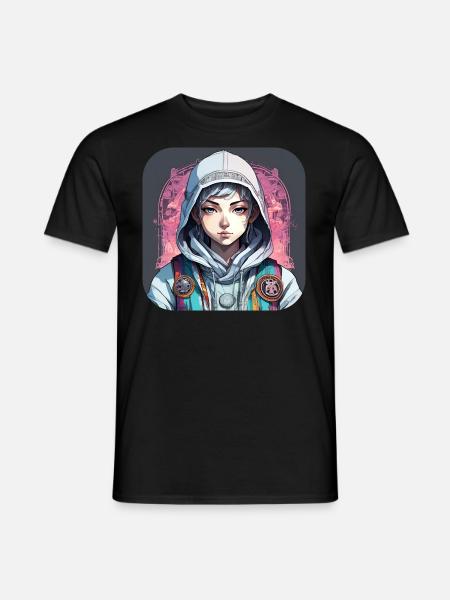 Streetpunk Anime Garçon - T-shirt homme - noir