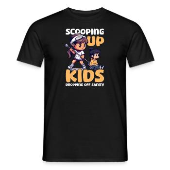 Maman de crosse ramassant les enfants, déposant la santé mentale - T-shirt homme - noir - Devant - AI Model Male 178 light (178cm)