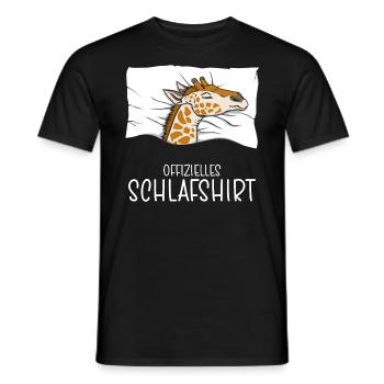 Chemise de nuit officielle Giraffe Pyjama - T-shirt homme - noir - Devant - AI Model Male 178 light (178cm)