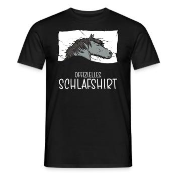 Chemise de nuit officielle Pyjama cheval islandais - T-shirt homme - noir - Devant - AI Model Male 178 light (178cm)