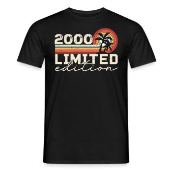 Vintage 2000 Retro 2000 Jubiläumsgeschenk - Männer T-Shirt - Schwarz - Vorne - AI Model Male 178 light (178cm)
