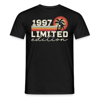 Vintage 1997 Cadeau Anniversaire 1997 Retro 1997 - T-shirt homme - noir - Devant - AI Model Male 178 light (178cm)