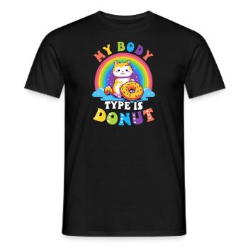 Donut Körpertyp Donut - Männer T-Shirt - Schwarz - Vorne - AI Model Male 178 light (178cm)