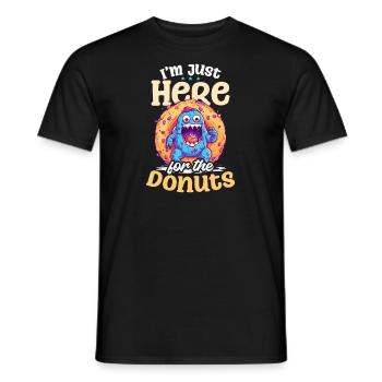 Donut hier für Donuts - Männer T-Shirt - Schwarz - Vorne - AI Model Male 178 light (178cm)