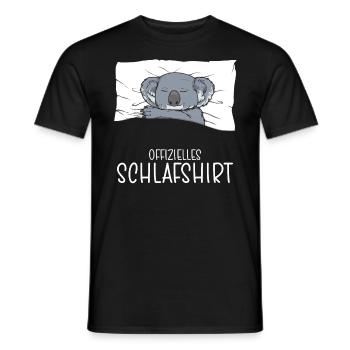 Official Sleep Shirt Koala Pajamas - Men's T-Shirt - black - Front - AI Model Male 178 light (178cm)