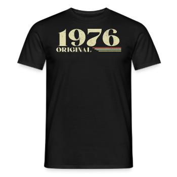 Original 1976 Jahrgang 1976 Geburtstag 1976 Retro - Männer T-Shirt - Schwarz - Vorne - AI Model Male 178 light (178cm)