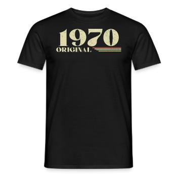 Original 1970 Vintage 1970 anniversaire 1970 rétro - T-shirt homme - noir - Devant - AI Model Male 178 light (178cm)