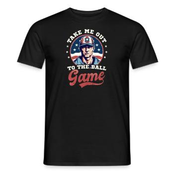 4. Juli Baseball zum Mitnehmen zum Ballspiel - Männer T-Shirt - Schwarz - Vorne - AI Model Male 178 light (178cm)