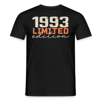 Born in 1993 | Vintage 1993 Retro Birthday - Men's T-Shirt - black - Front - AI Model Male 178 light (178cm)