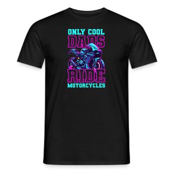 Motorbike Dad Cool Dads Ride Motorcycles - Men's T-Shirt - black - Front - AI Model Male 178 light (178cm)