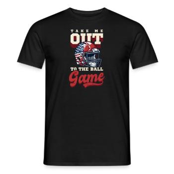 4. Juli Fußball zum Ballspiel - Männer T-Shirt - Schwarz - Vorne - AI Model Male 178 light (178cm)