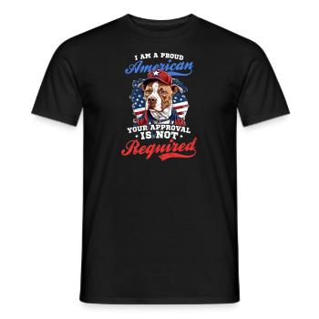 4. Juli Baseball Stolzer Amerikaner No Aproval - Männer T-Shirt - Schwarz - Vorne - AI Model Male 178 light (178cm)