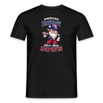 4. Juli Baseball American Patriot macht Rückzieher - Männer T-Shirt - Schwarz - Vorne - AI Model Male 178 light (178cm)