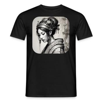 Cool Fantasy Girl - Men's T-Shirt - black - Front - AI Model Male 178 light (178cm)