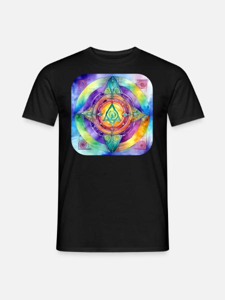 Symbol in bright colours - Men's T-Shirt - black