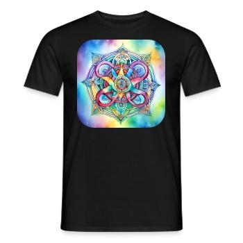 Symbole aux couleurs vives - T-shirt homme - noir - Devant - AI Model Male 178 light (178cm)
