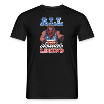 4th Of July BBQ All American Legend - Men's T-Shirt - black - Front - AI Model Male 178 light (178cm)
