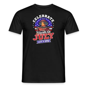 4th Of July BBQ Let's BBQ - Men's T-Shirt - black - Front - AI Model Male 178 light (178cm)